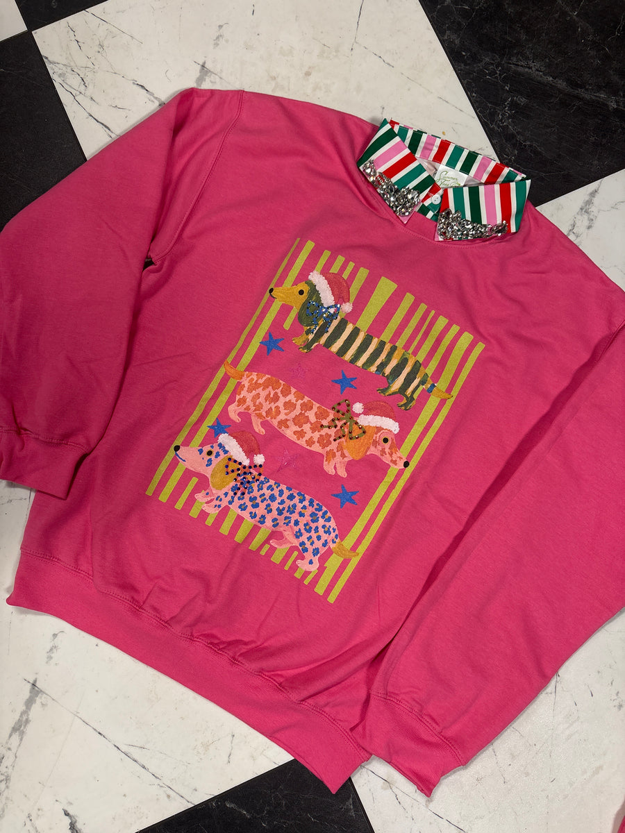 W102 Dashing thru the snow crewneck