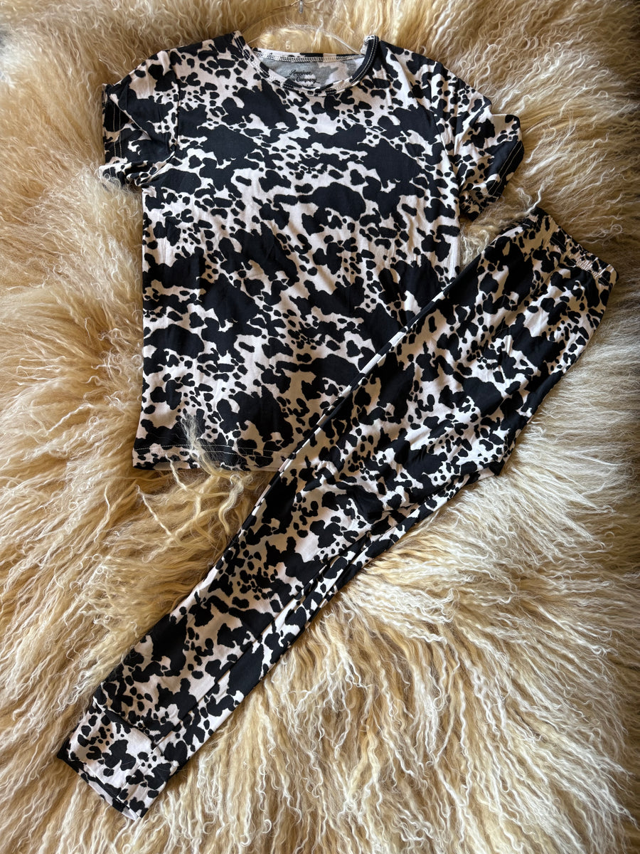Cow Print PJ Set