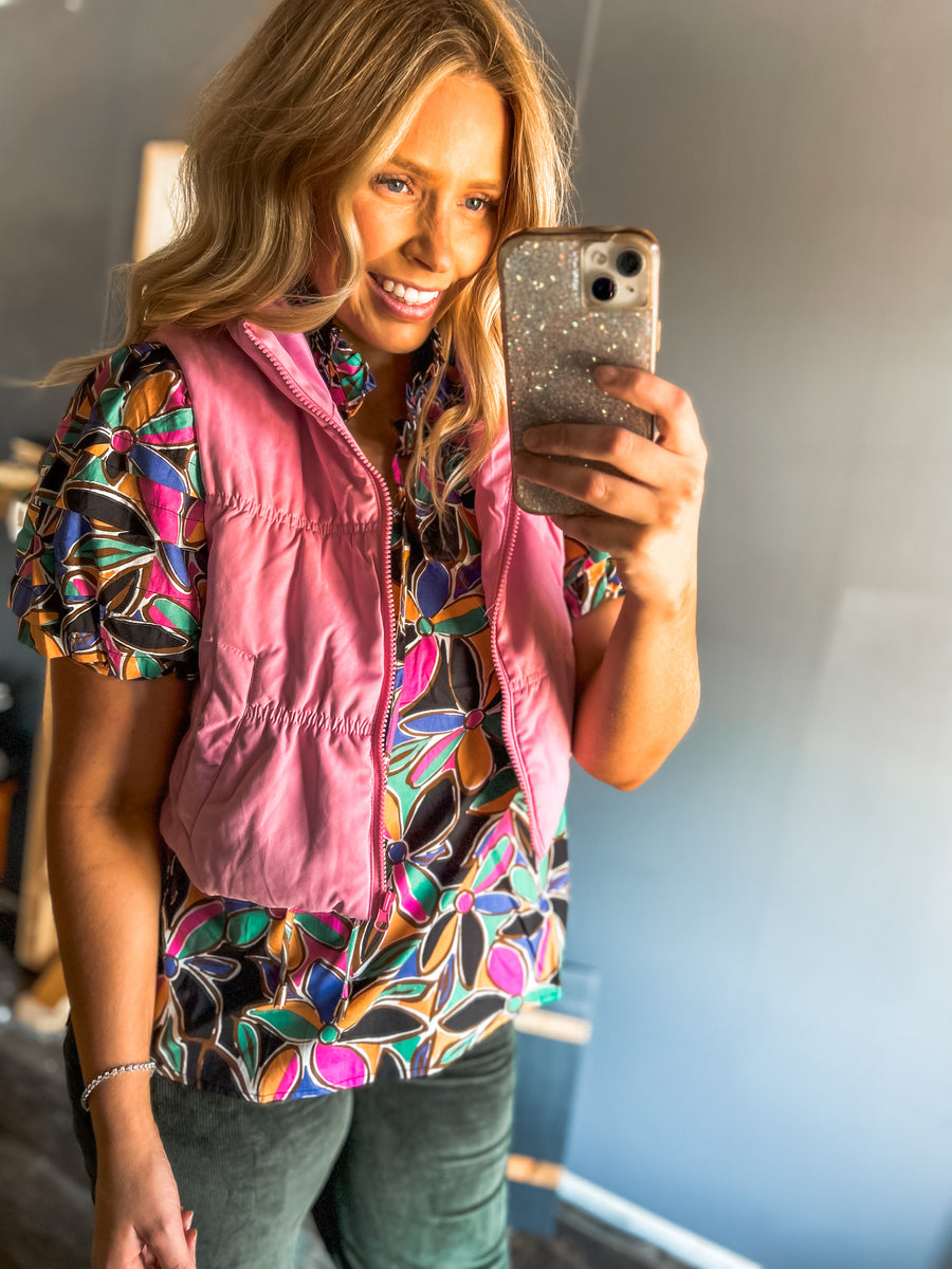 Hot pink vest