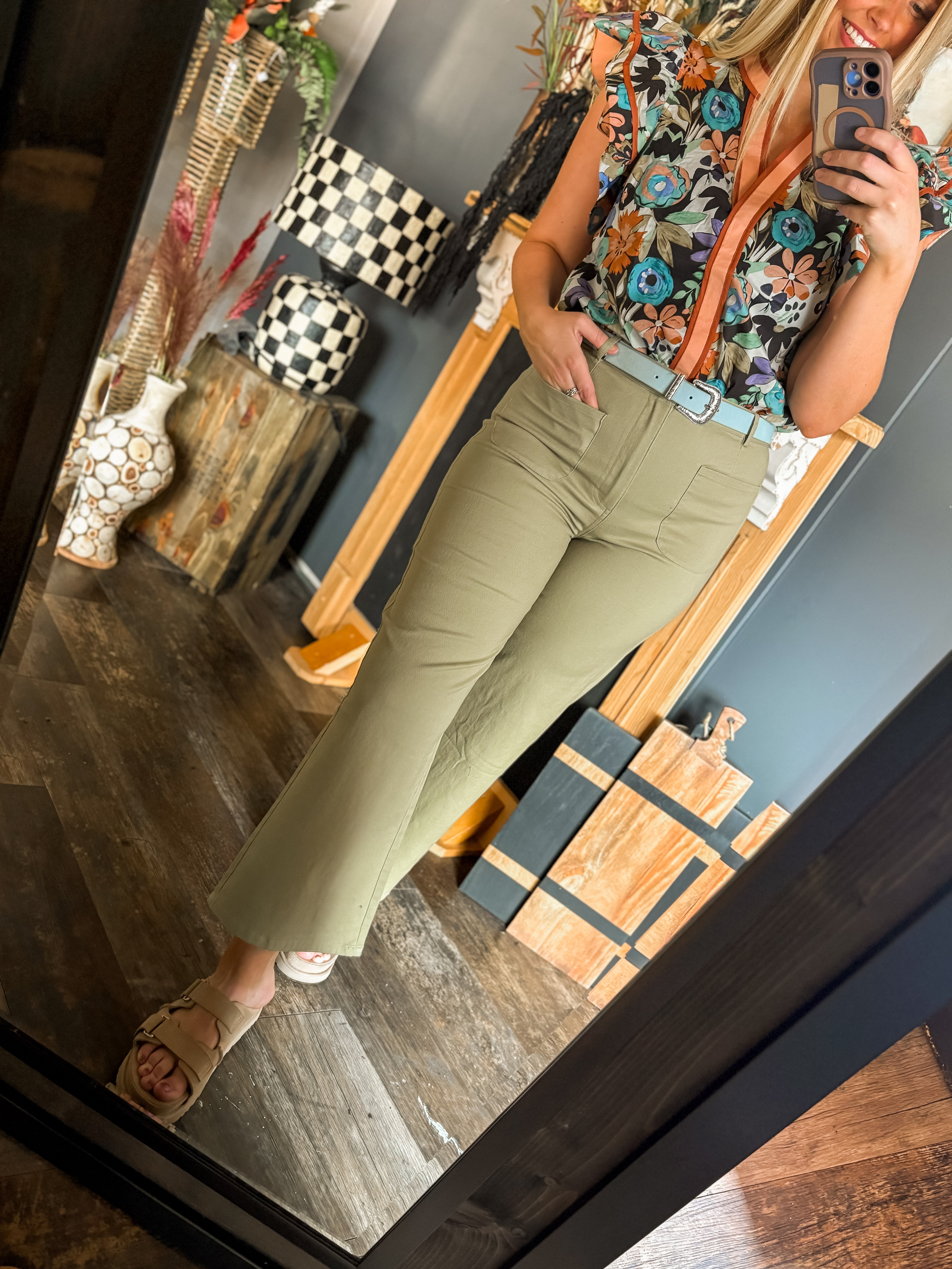 Ecru denim pants