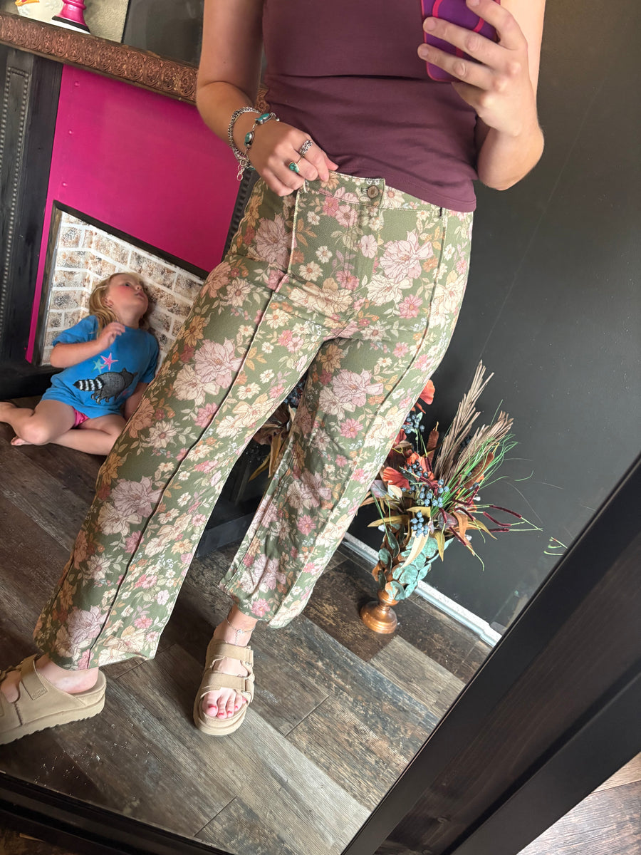 W134 Floral Pants