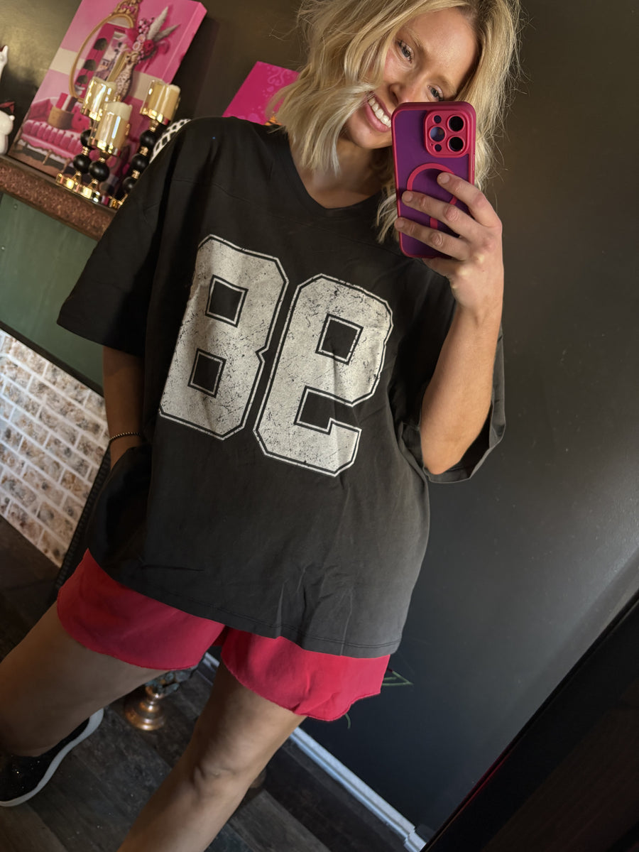 W47 Black 98 Retro Boyfriend Tee