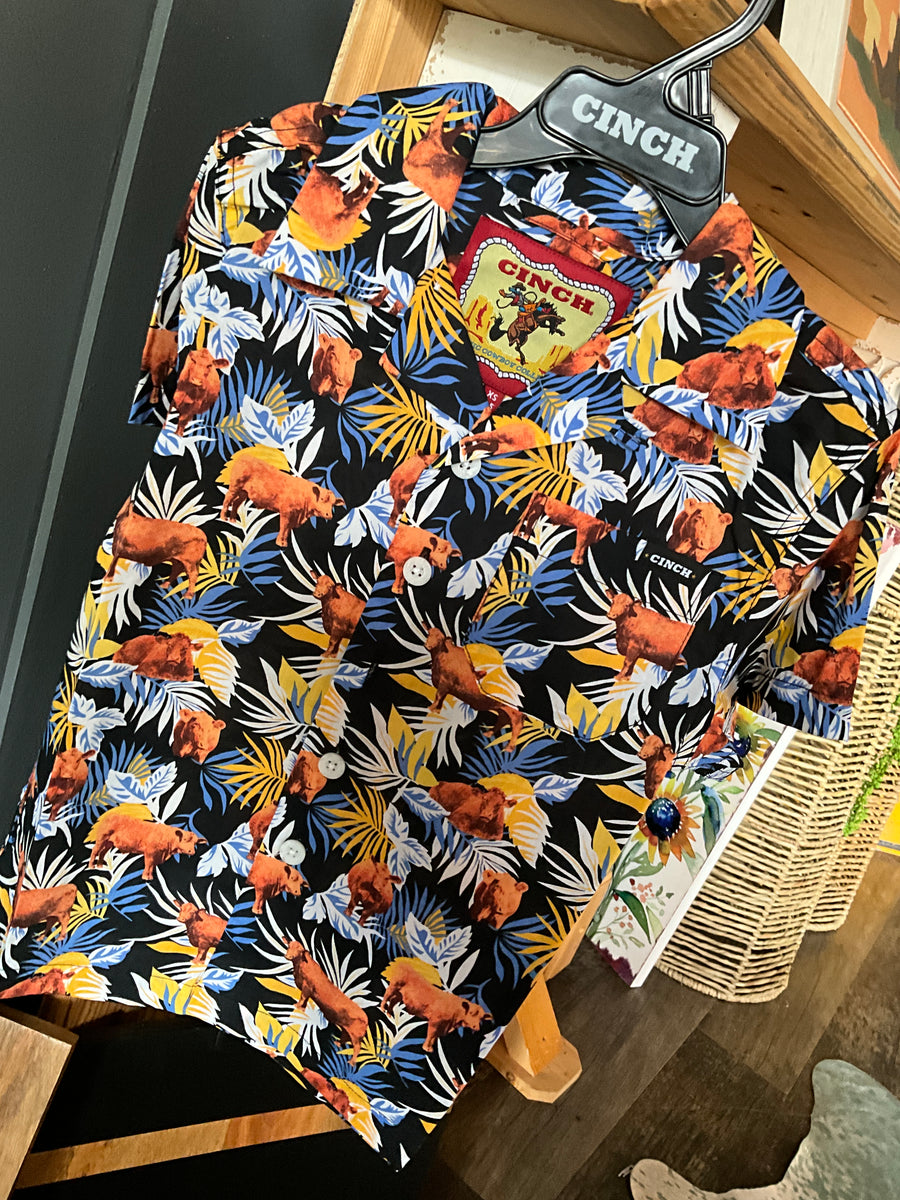 Boys Multi Cow shirt