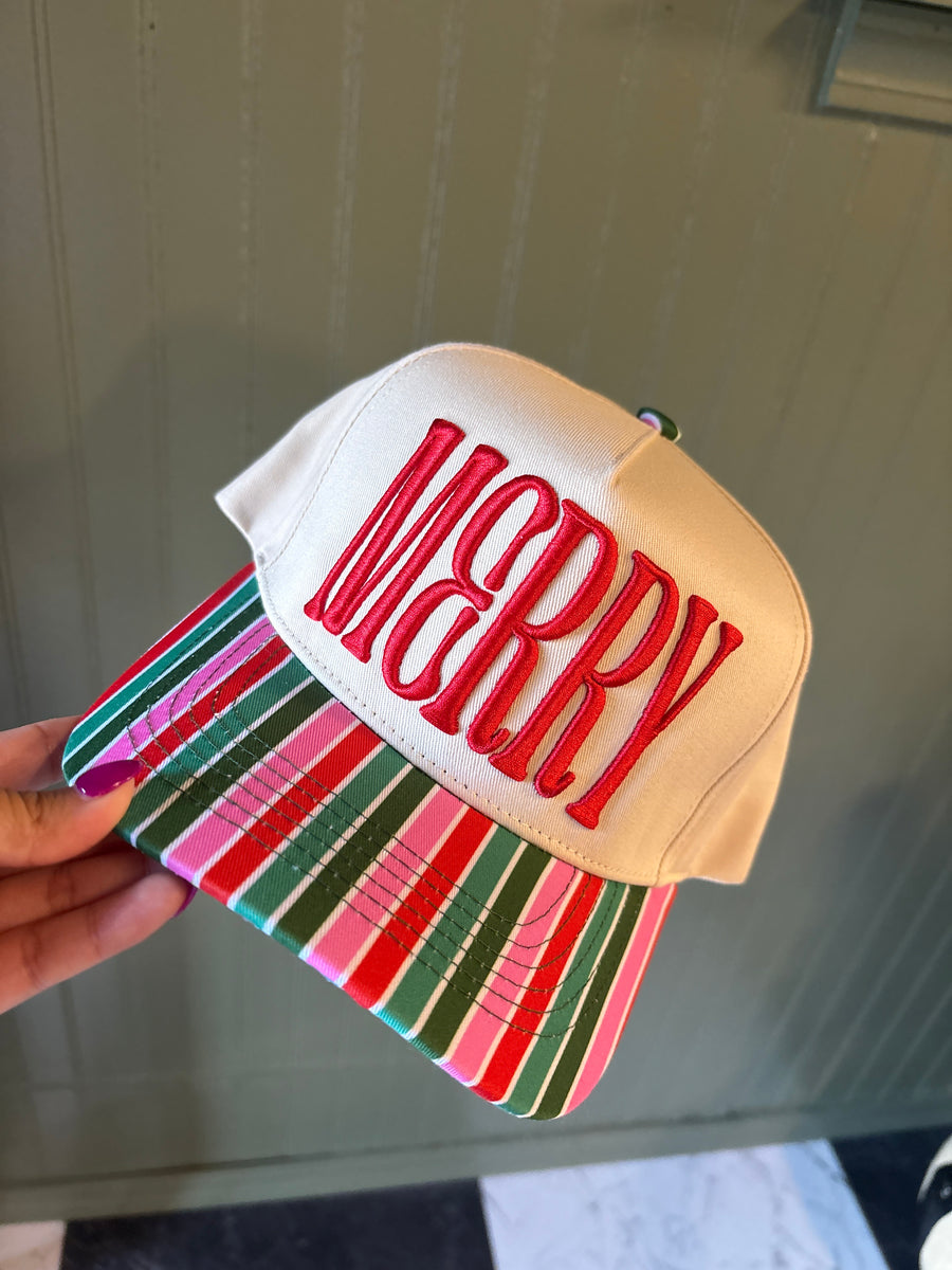 Merry striped canvas hat