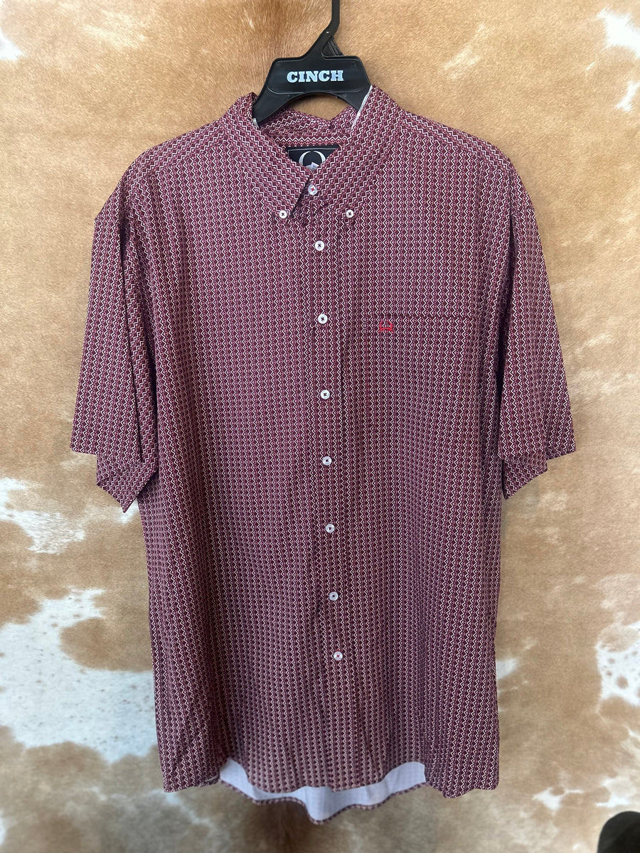 Red Button Up Cinch