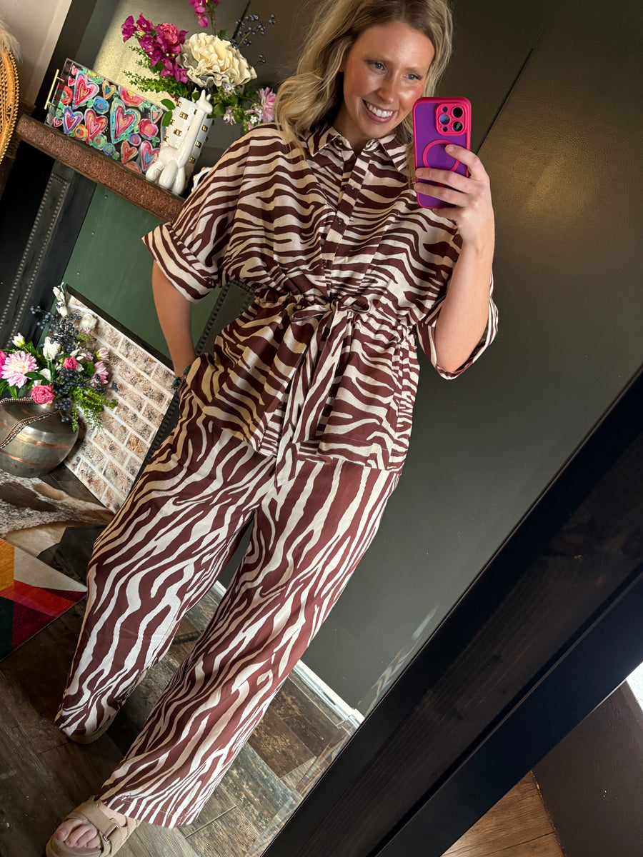 W115 Brown/Cream Shirt