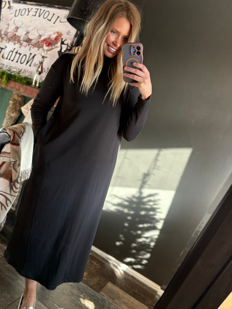 W71 Black Long sleeve Dress