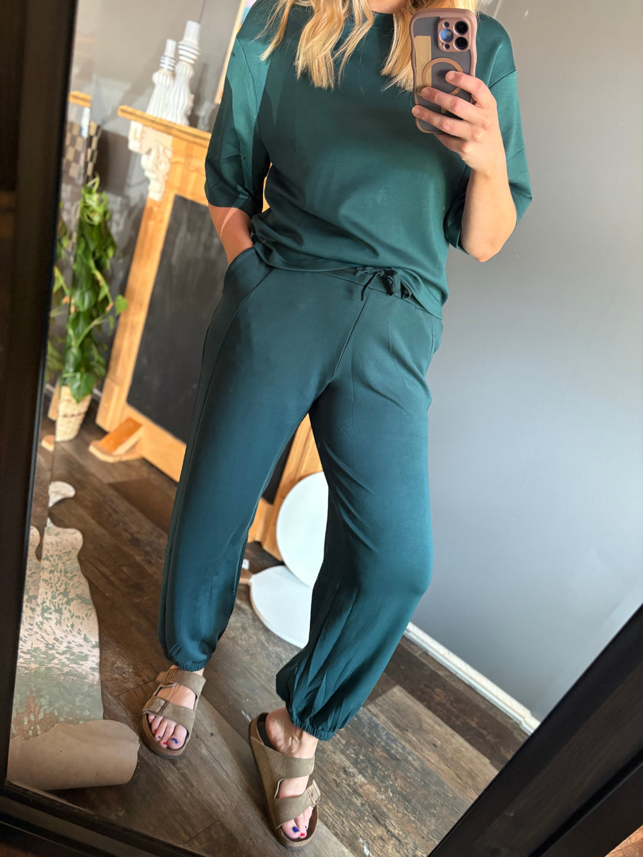W62 Modal Jogger - Deep Green