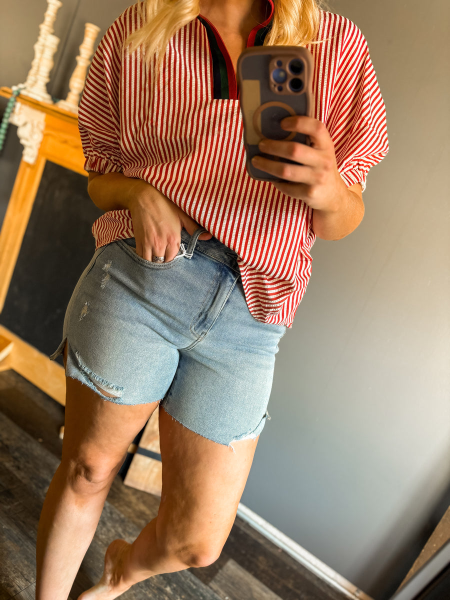 W59 Light jean shorts