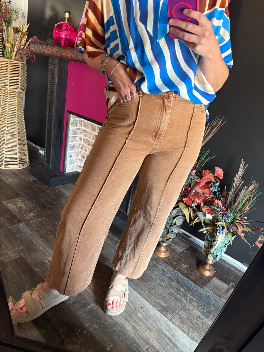 W110 Camel Denim Pants