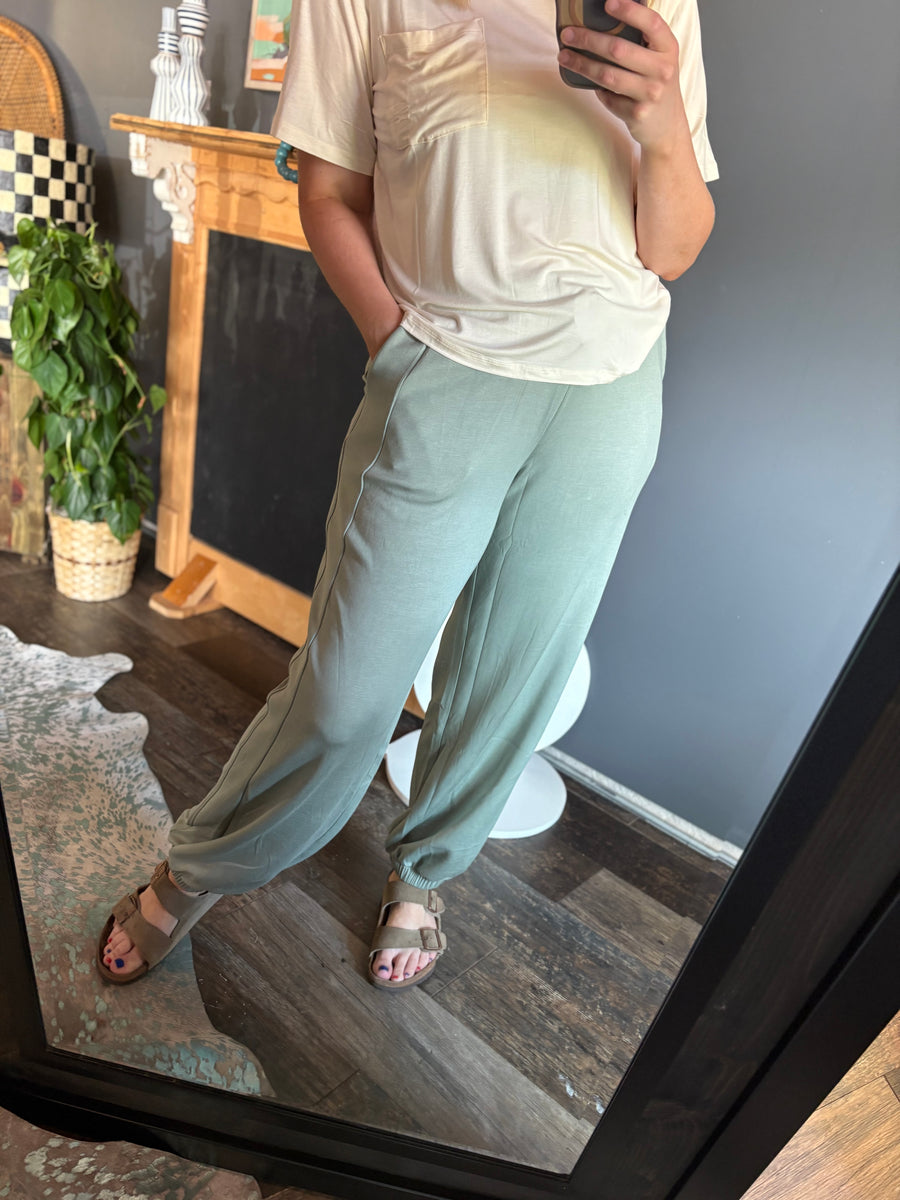 W61 Modal Jogger - Sage Green