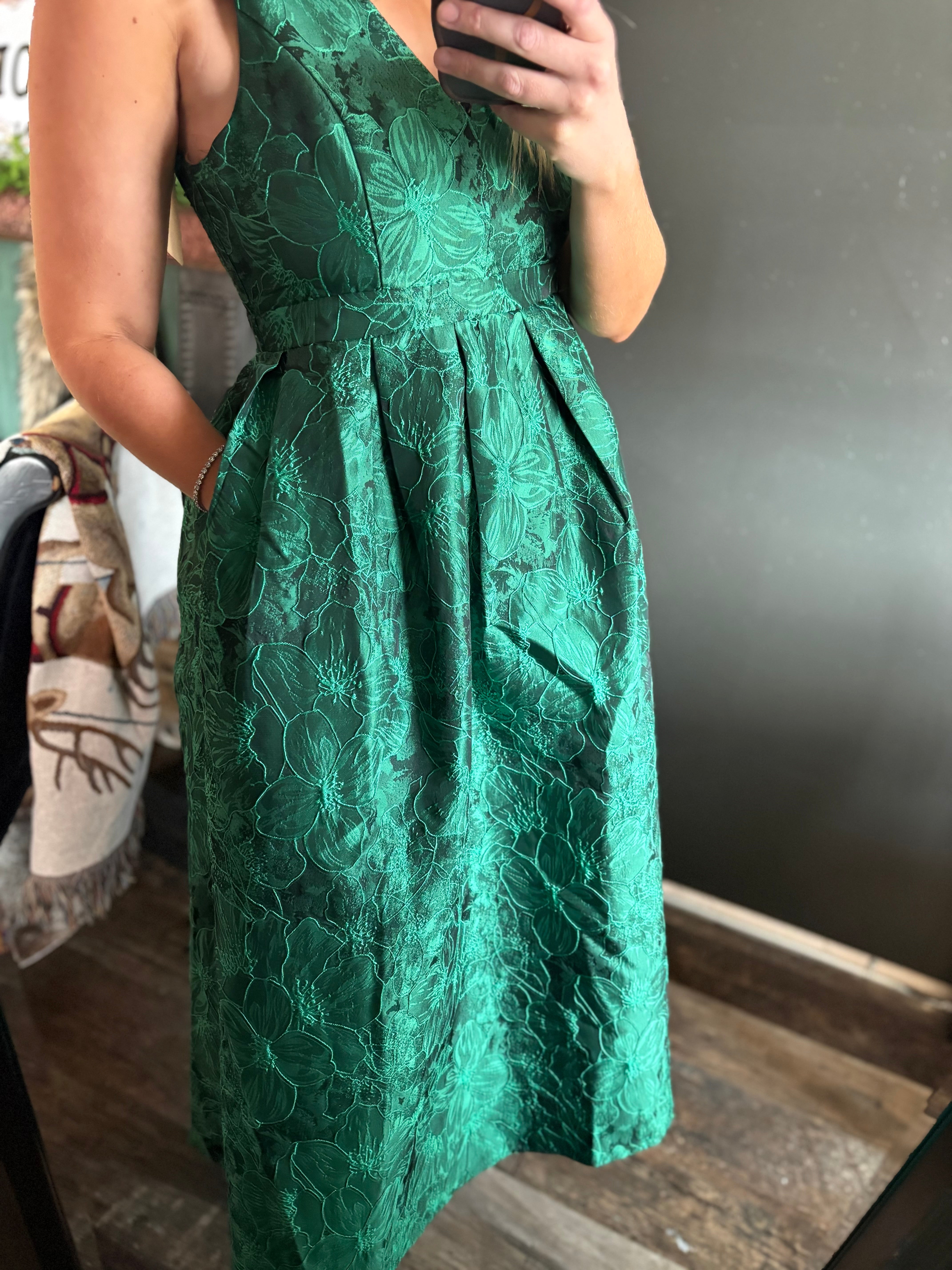 W260 Green Holiday Dress
