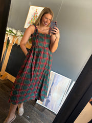 W210 Green & Red Plaid Dress