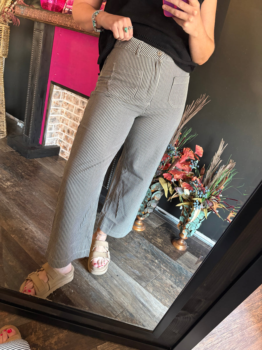 W57 Black Pin Stripe Pant