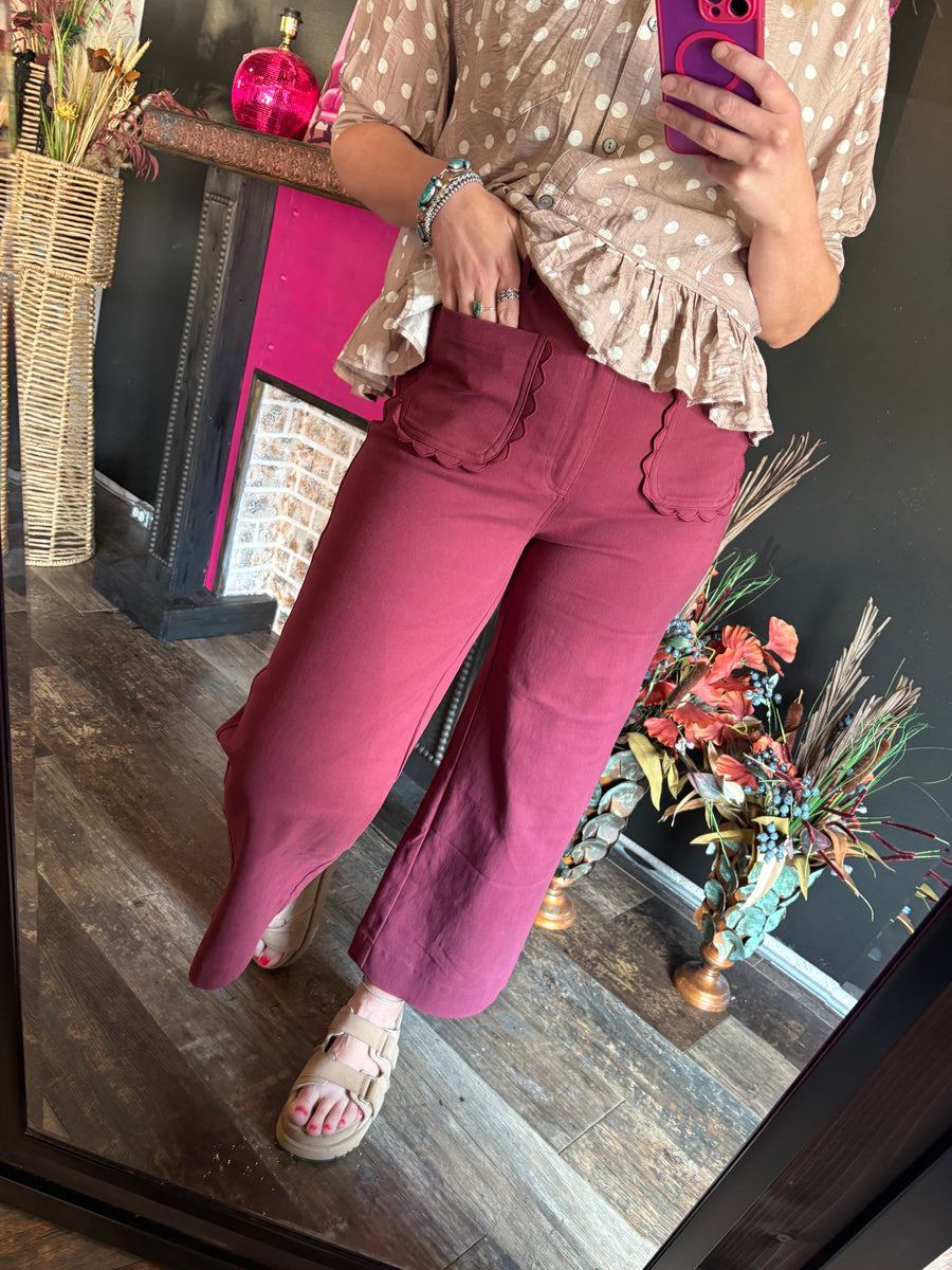 W91 Burgundy Pants