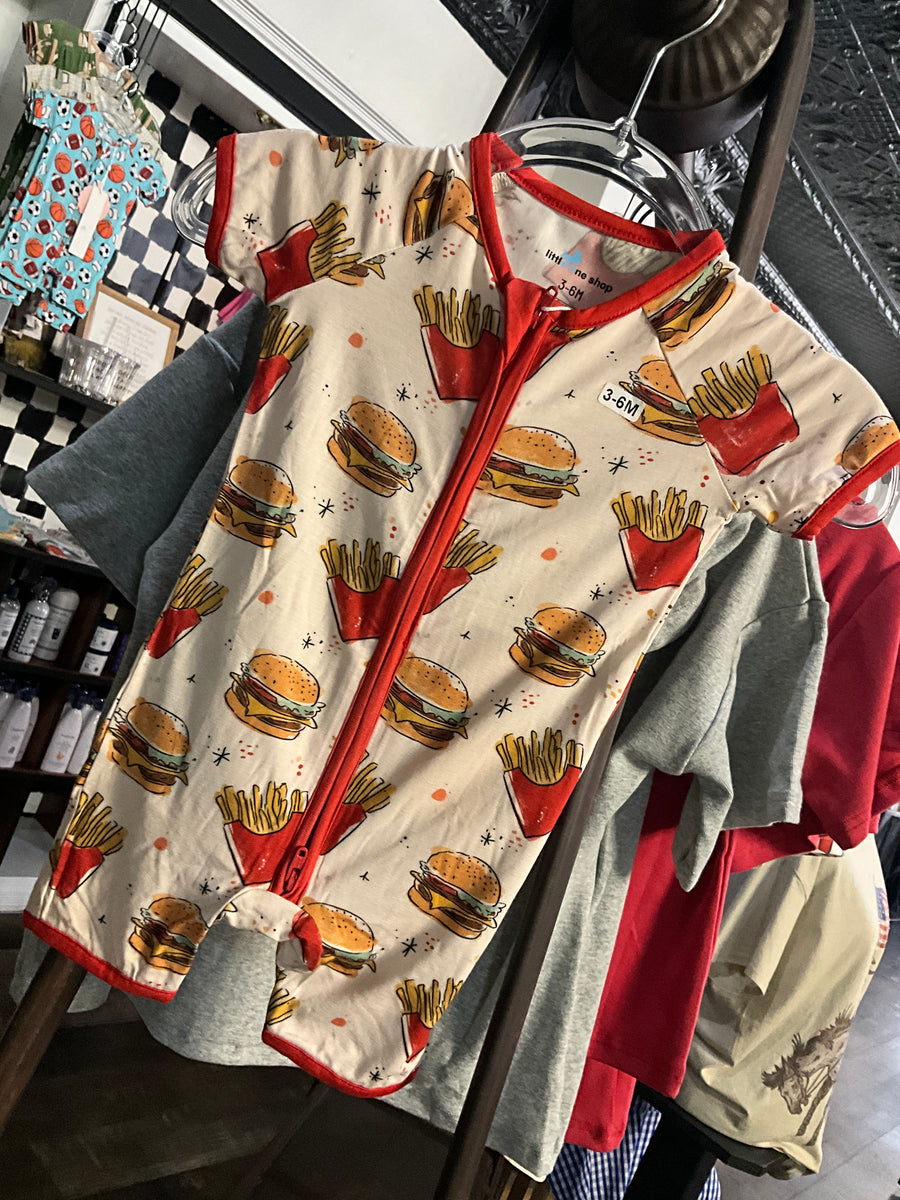 Cheeseburger Meal Romper
