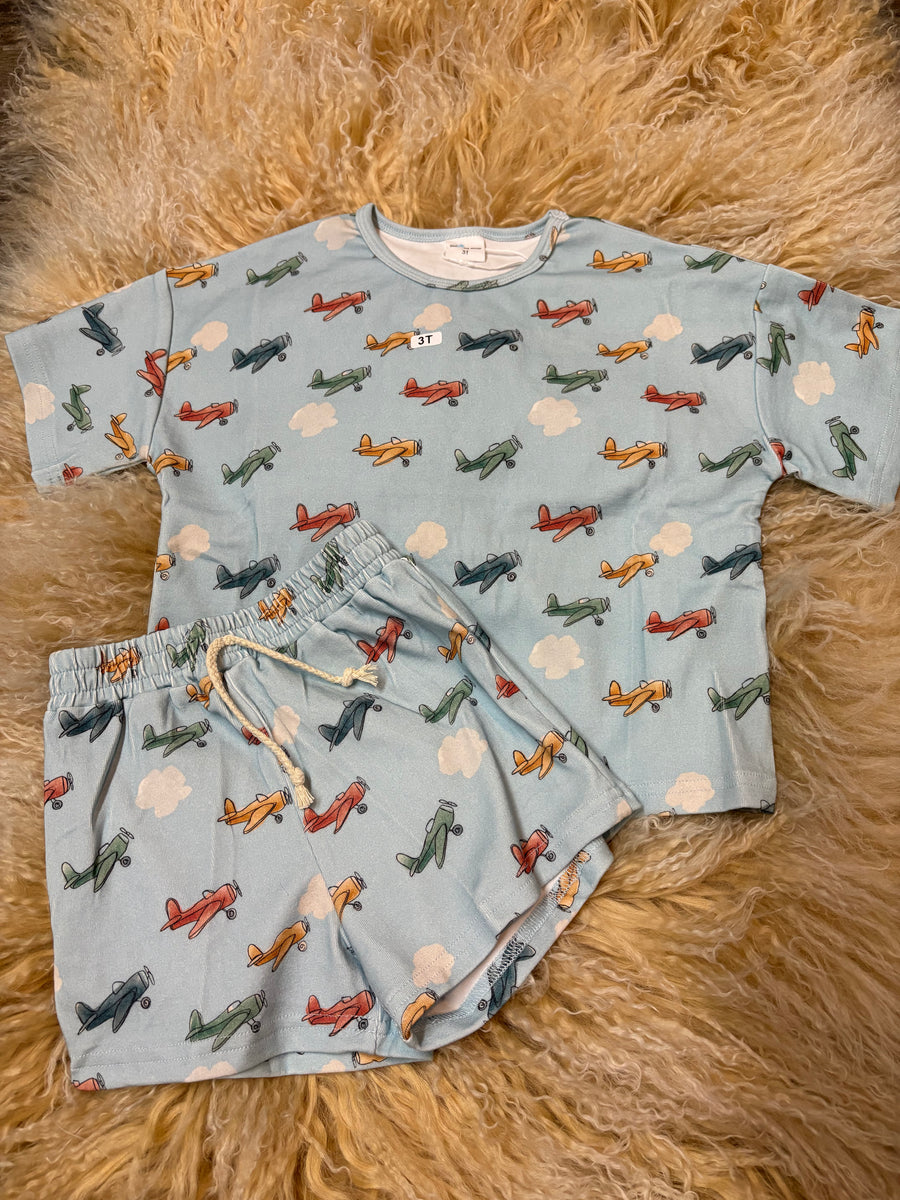 Airplane Slouchy Set