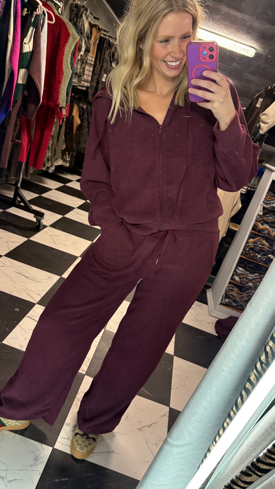 W089 Dark Cherry Pants