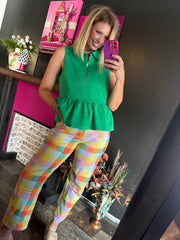 W132 Colorful Plaid Pants
