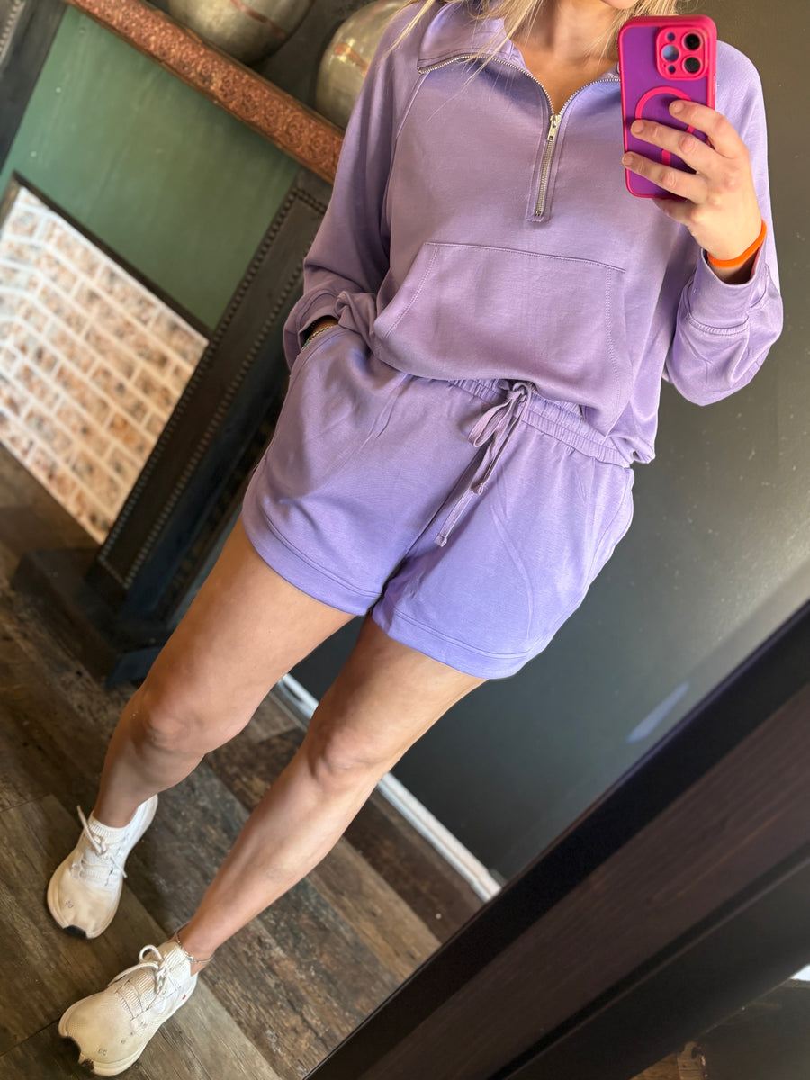 W88 Dusty Purple Cloud Shorts