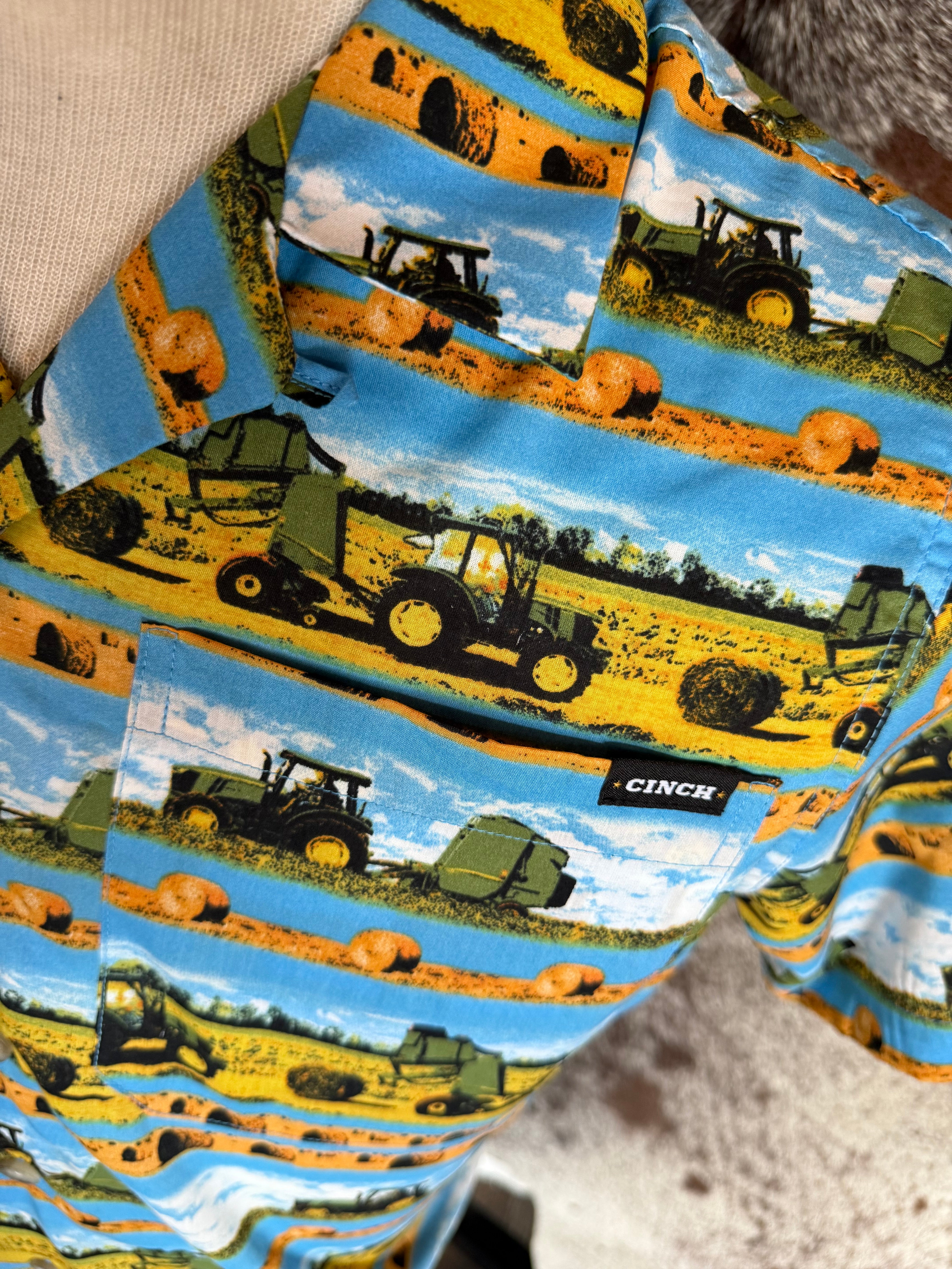 M17 short sleeve Men’s Blue farm Shirt
