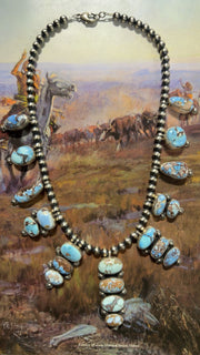 T-46 Golden Hills Necklace w/ Navajo pearls (Set)