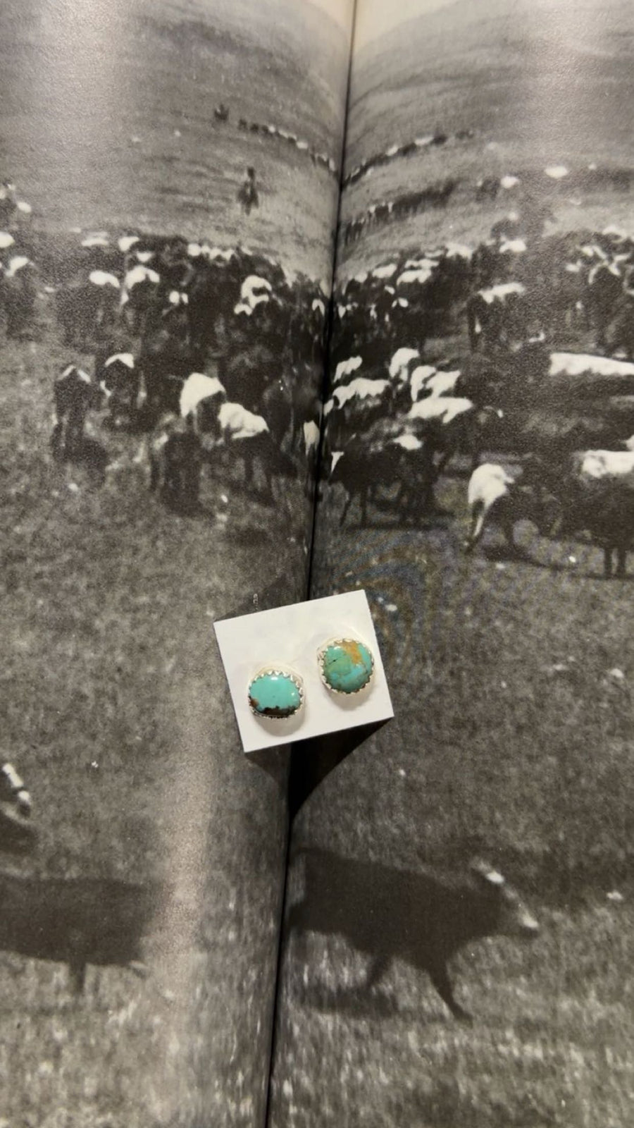 T-40 turquoise stud earrings