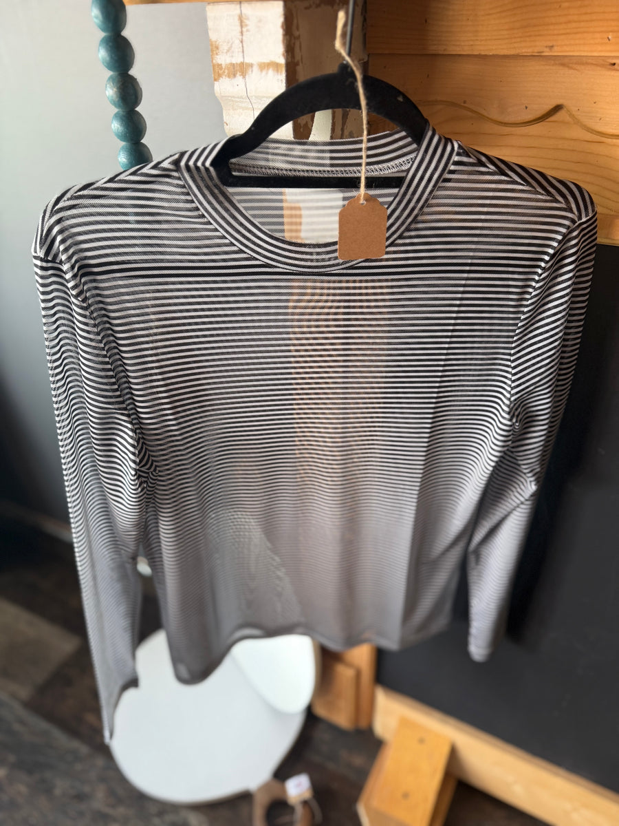 Mesh shirt - Black Stripe