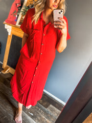 Red Midi Dress