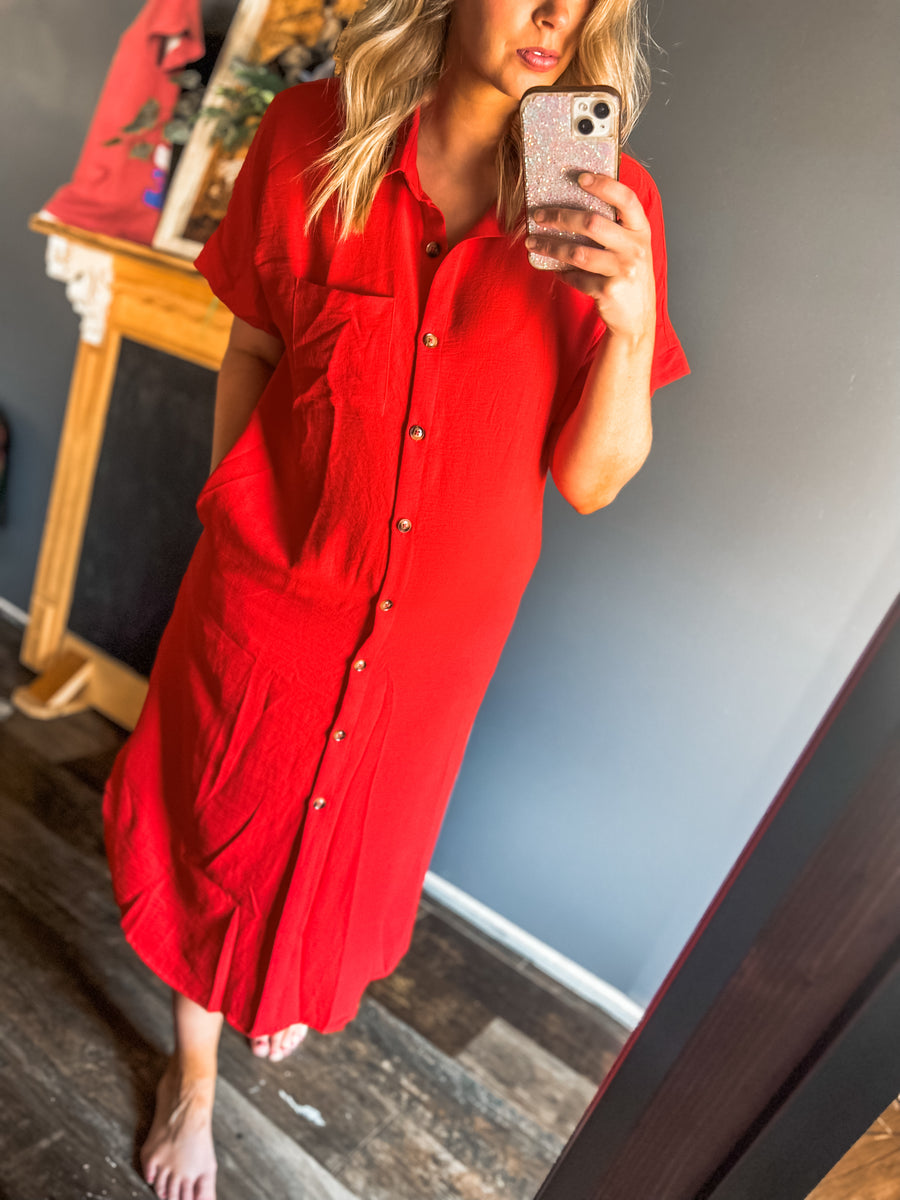 Red Midi Dress