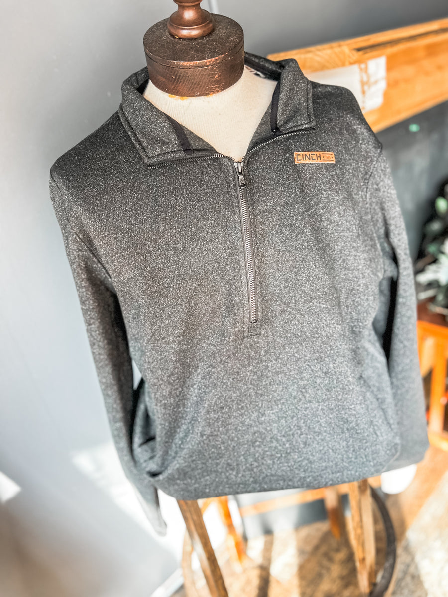 Black half zip pullover