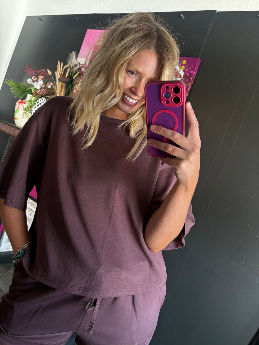 W966 Cloud Shirt- Dark Cherry