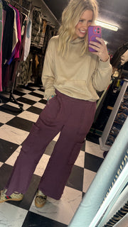 W963 Cargo Dark Cherry Pants
