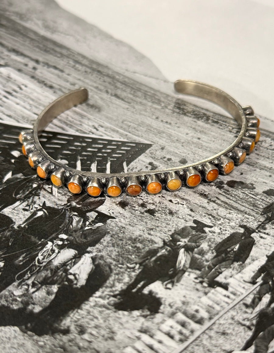 T-41 Orange Spiny Oyster cuff bracelet
