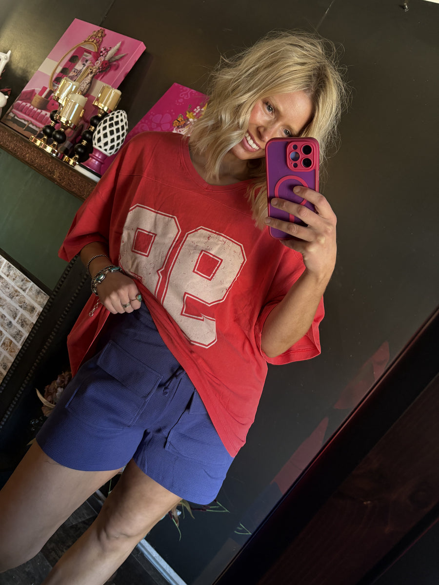W8 Dusty Indigo Waffle Pocket Shorts