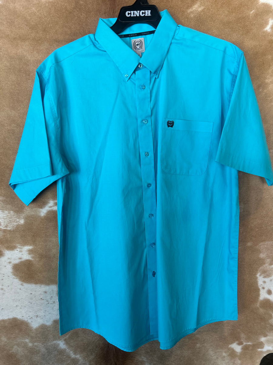 Men Cinch Blue button up