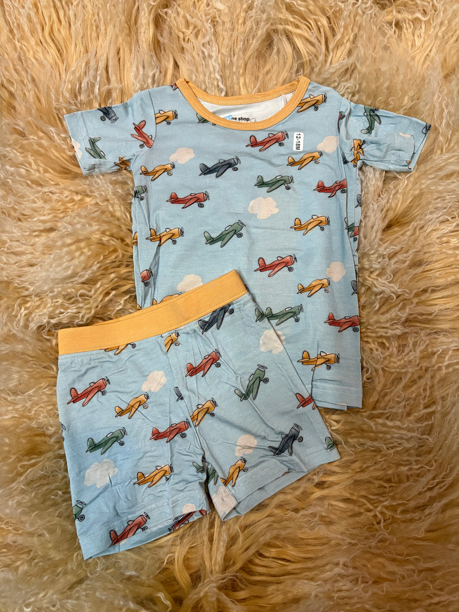 Airplane Bamboo Short Set