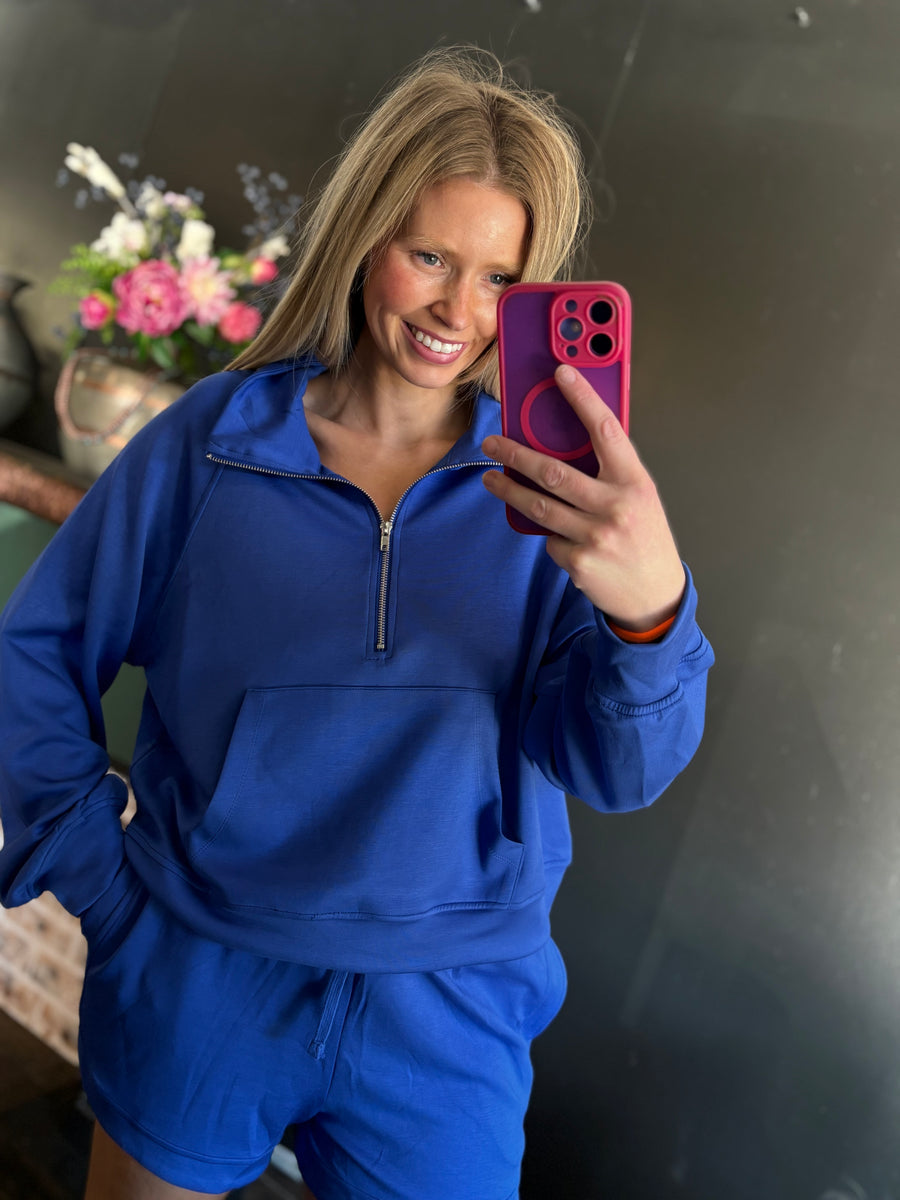 W64 Cobalt Cloud Quarter Zip