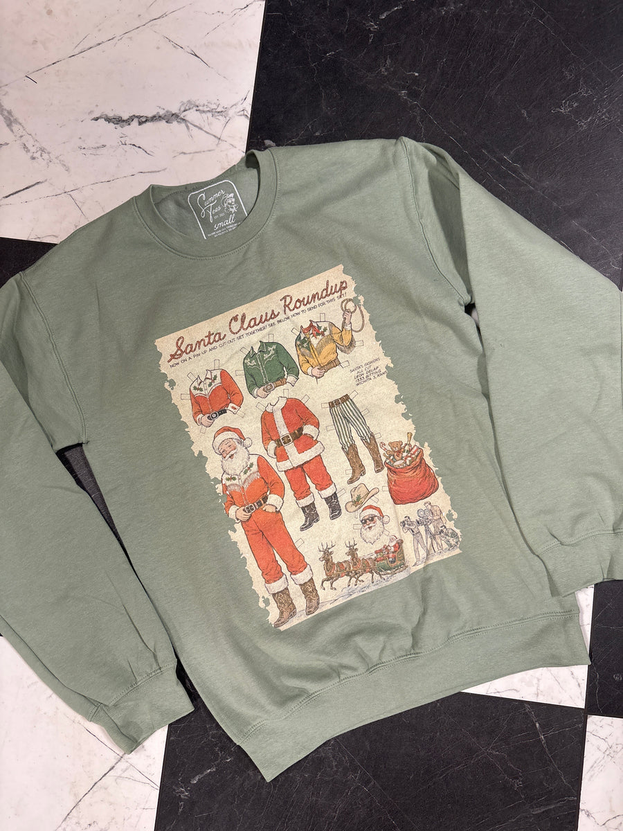 W103 Santa clause roundup crewneck