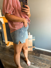 W59 Light jean shorts