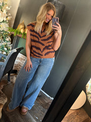 W247 Camel Sleeveless Sweater