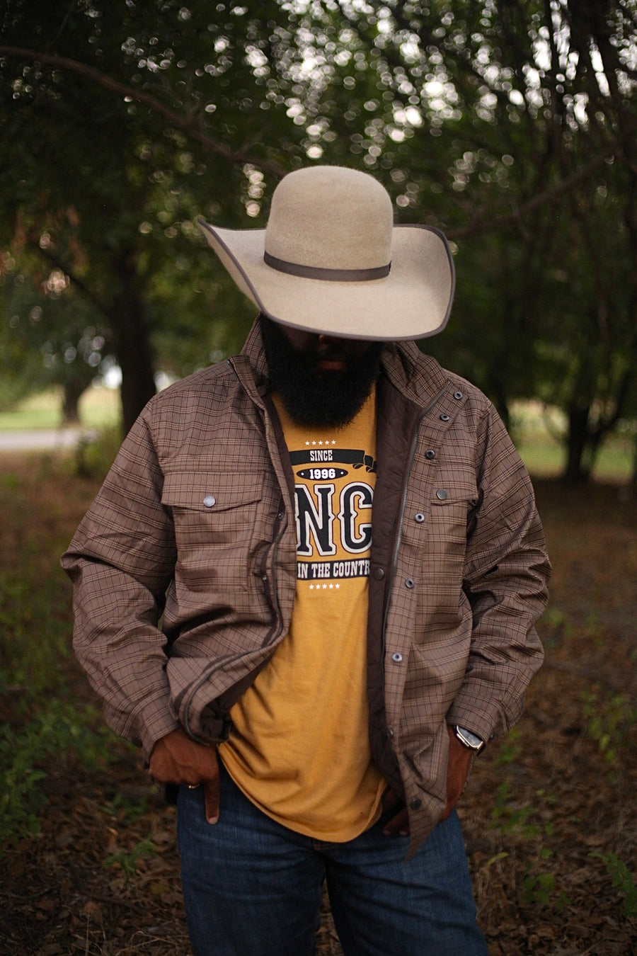 M9001 brown plaid coat concealed carry