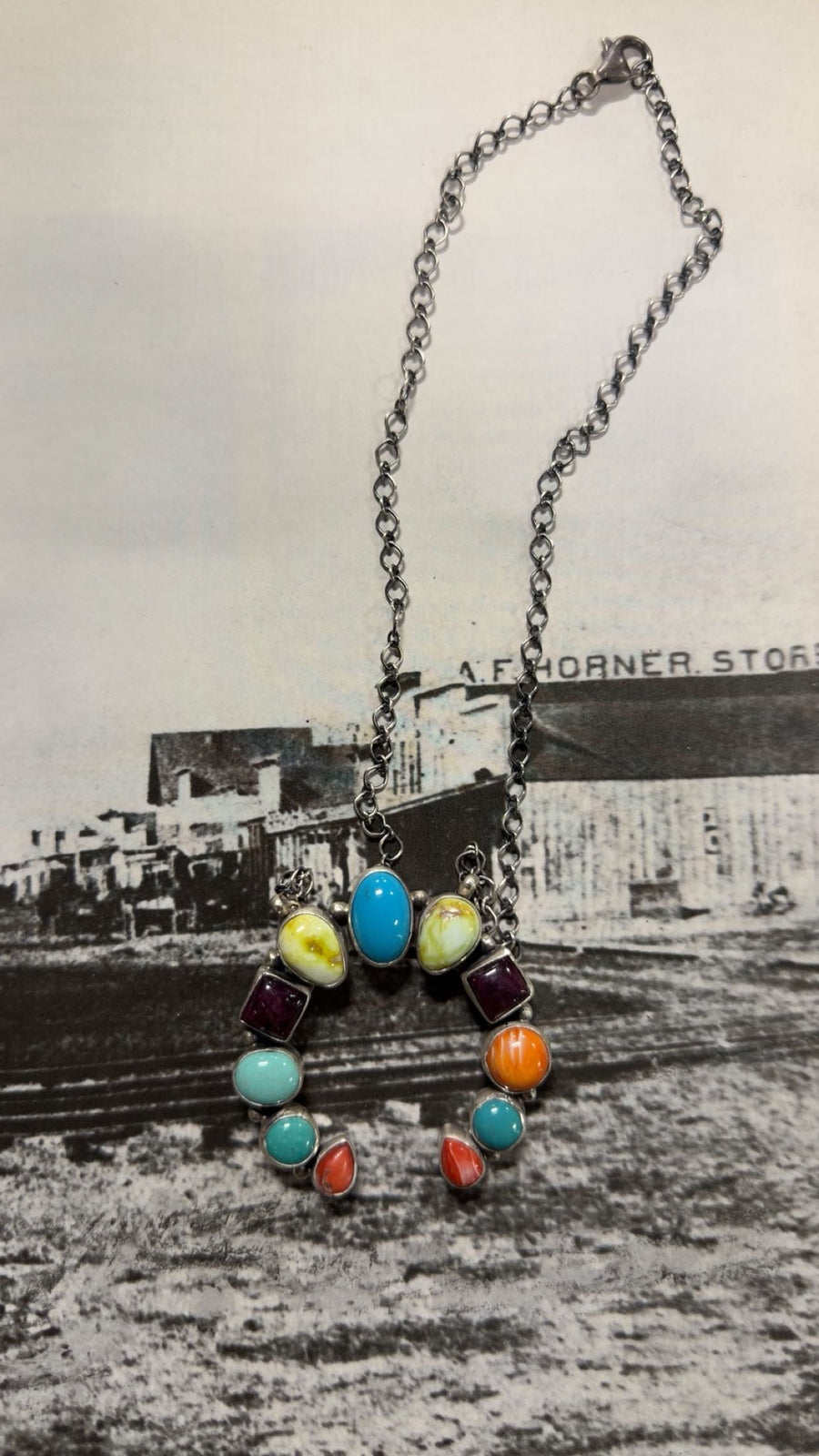 T-45 multi stone necklace
