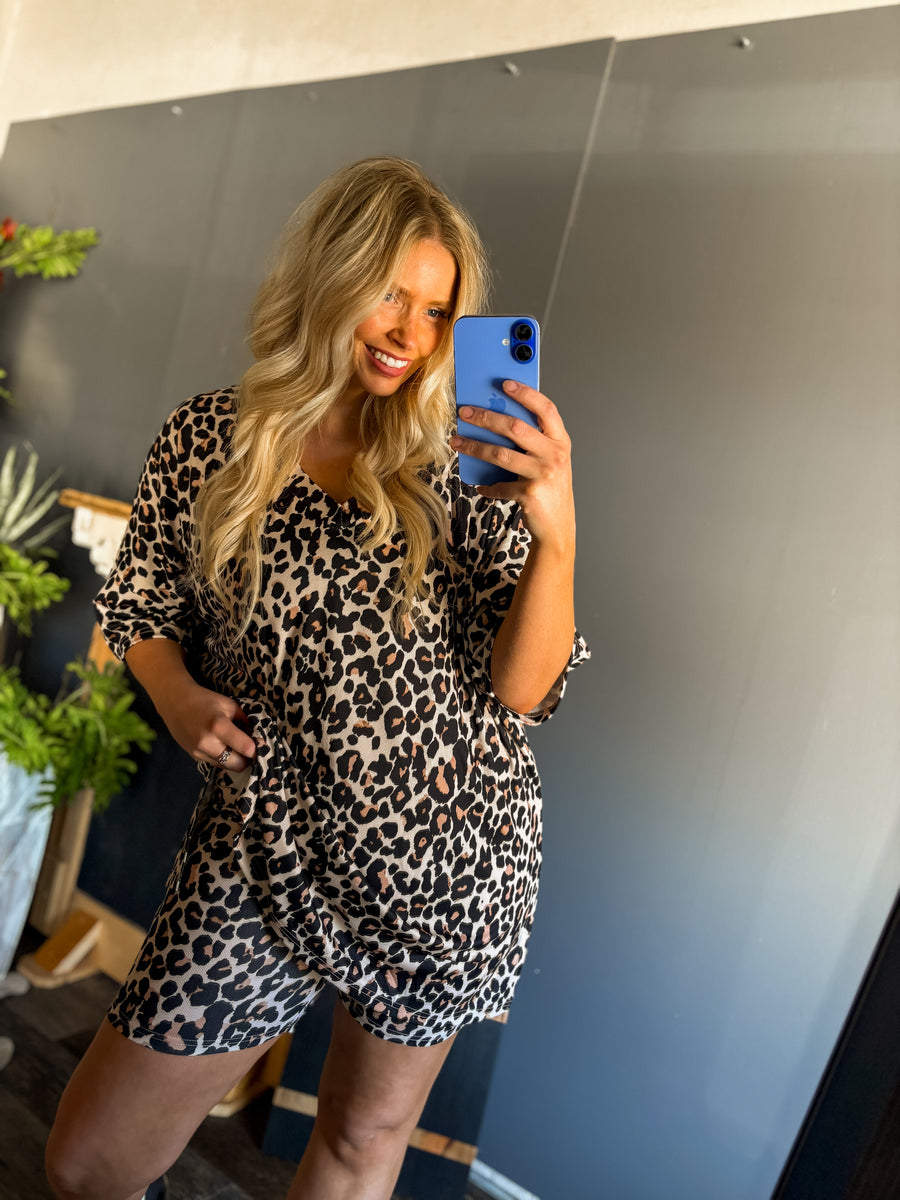 Daily Basis Biker set - Brown Leopard