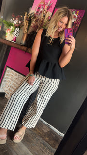 W384 Black Stripe Pants