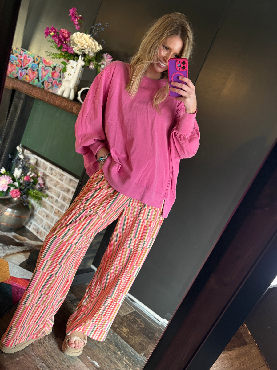 W17 Wide Leg Pants Multi Color