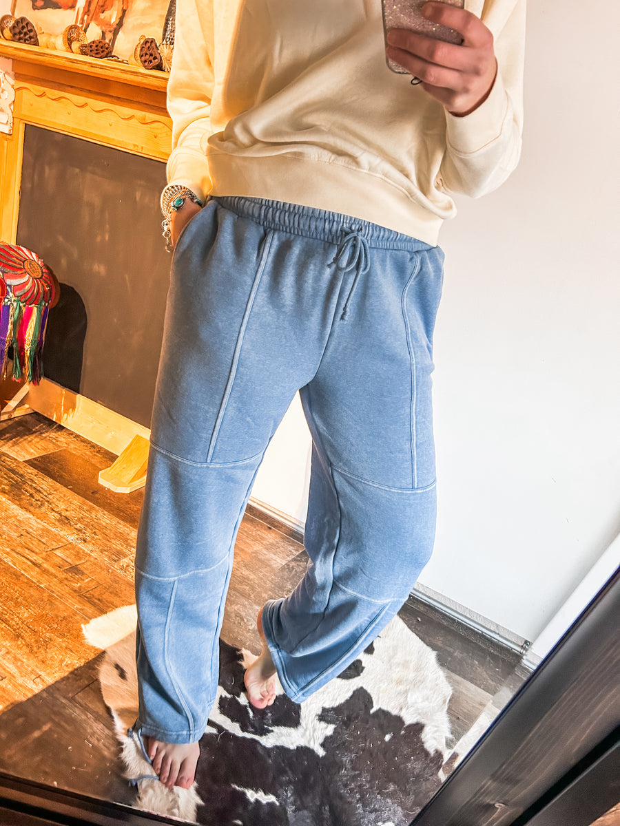 Wide Leg/Jogger Sweatpants Grey Blue 840
