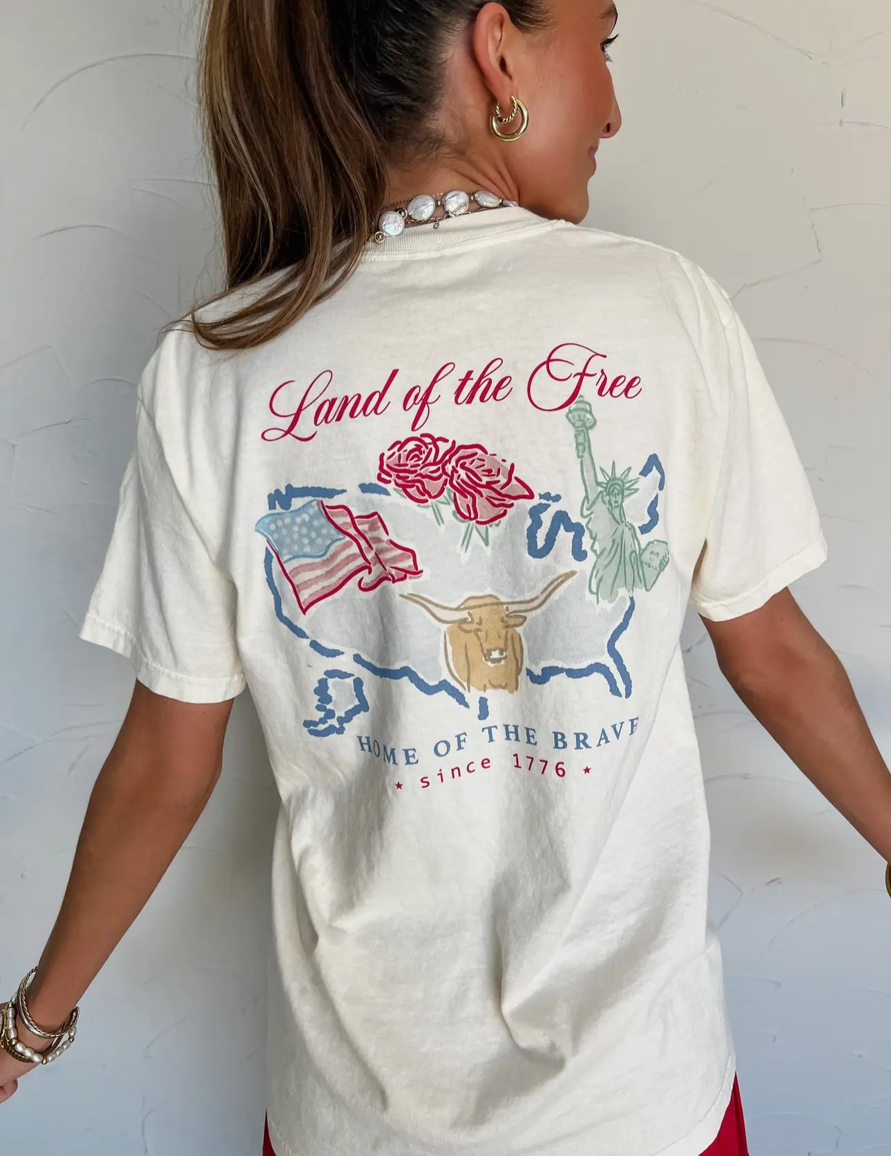 Land of the Free Watercolor Tee