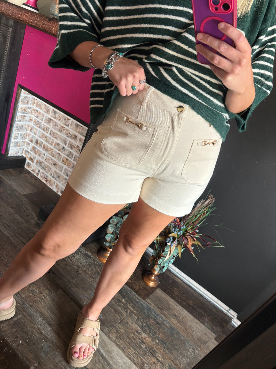 W22 Cream Shorts