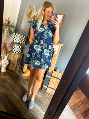 W1 Denim Floral Dress
